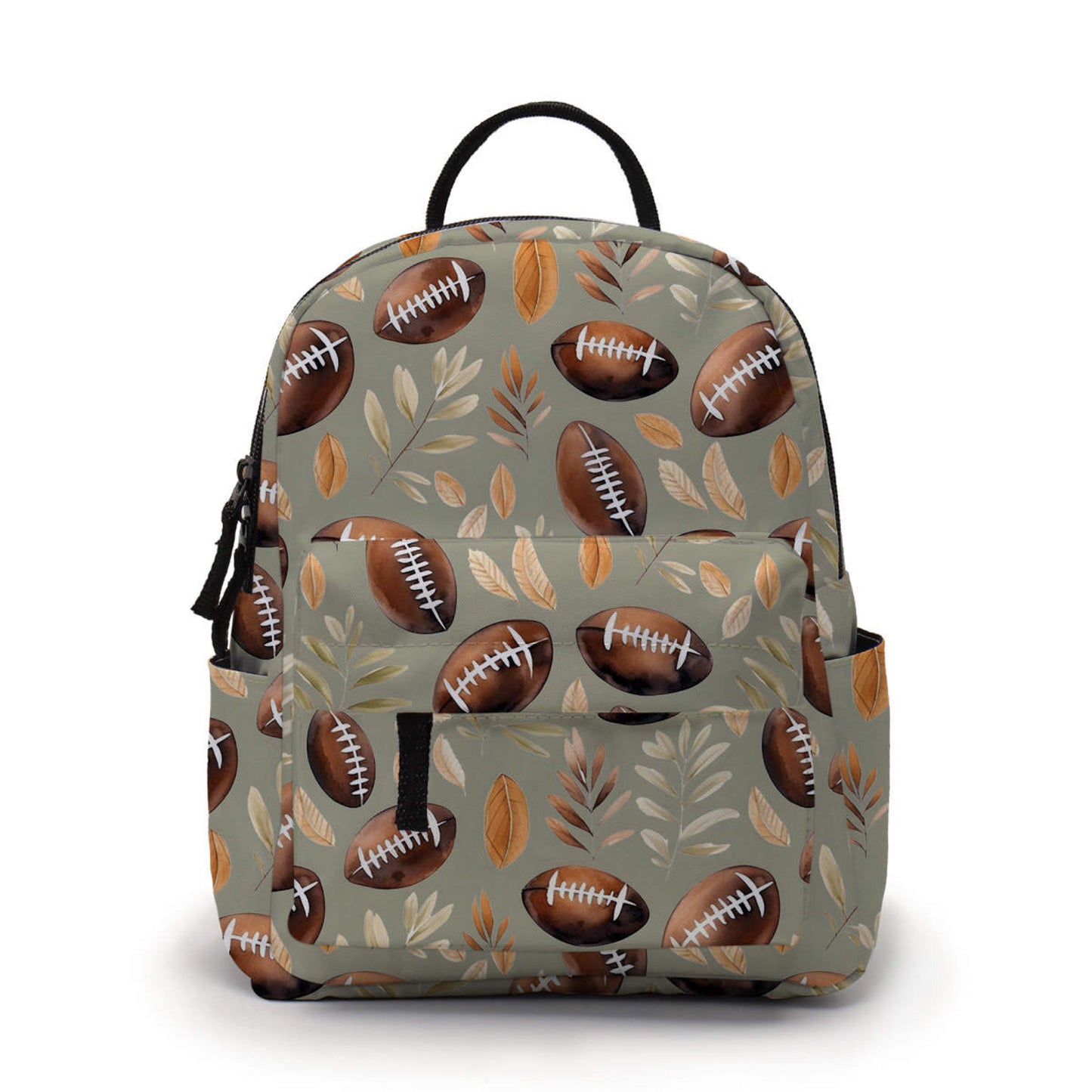 Mini Backpack - Football Leaves