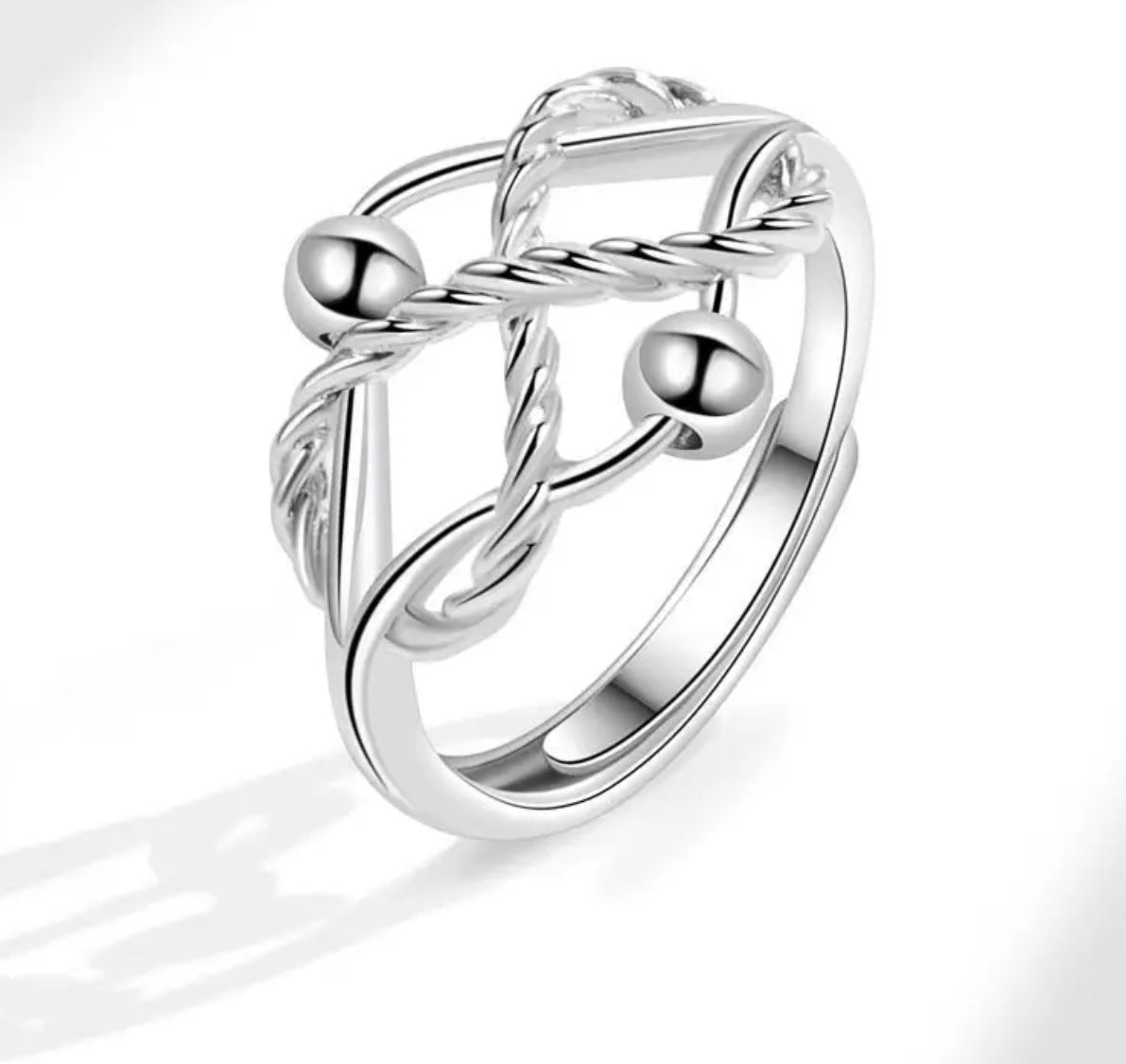 Ring - Adjustable Fidget Ring - Infinity Bead