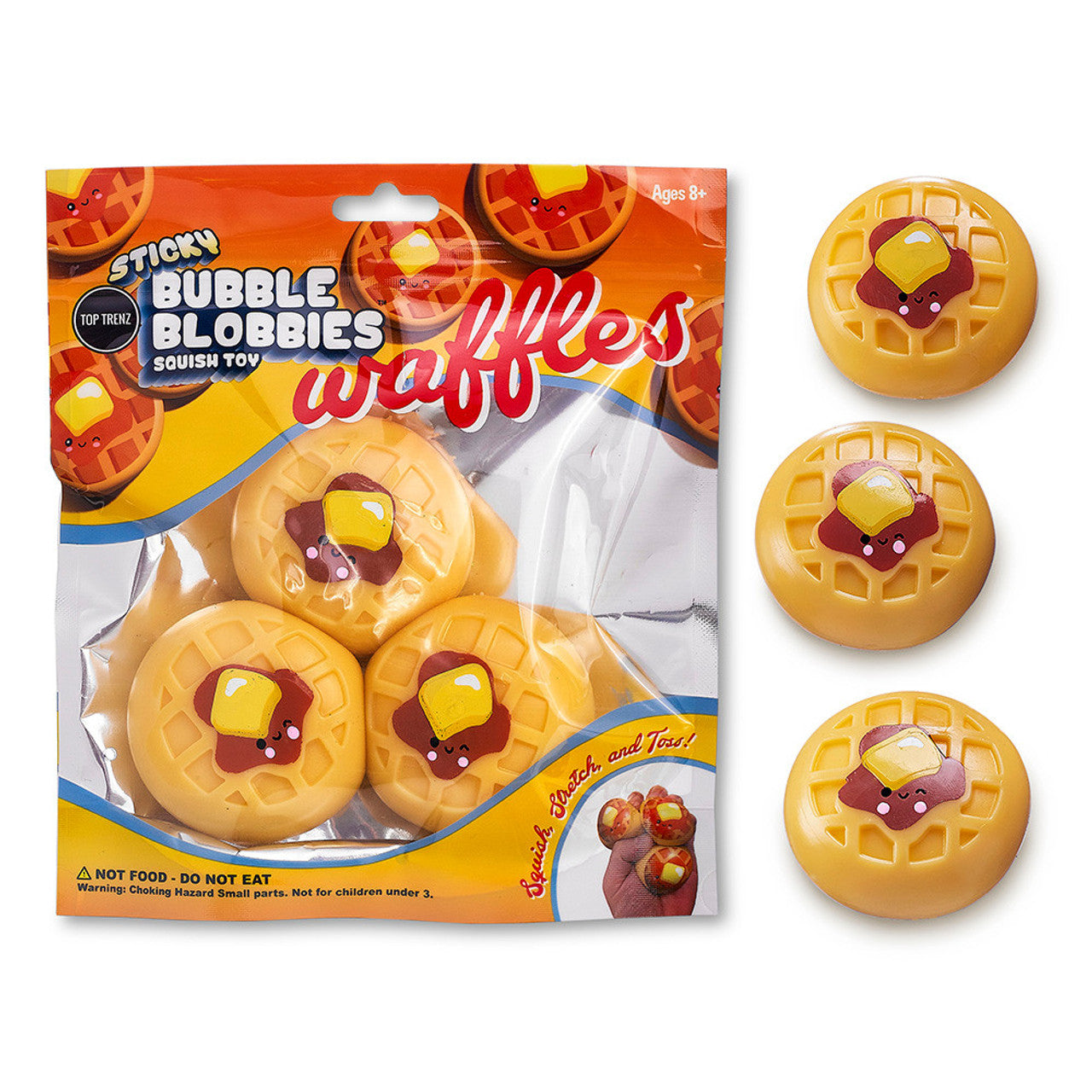 Sticky Bubble Blobbies Toy - Waffles