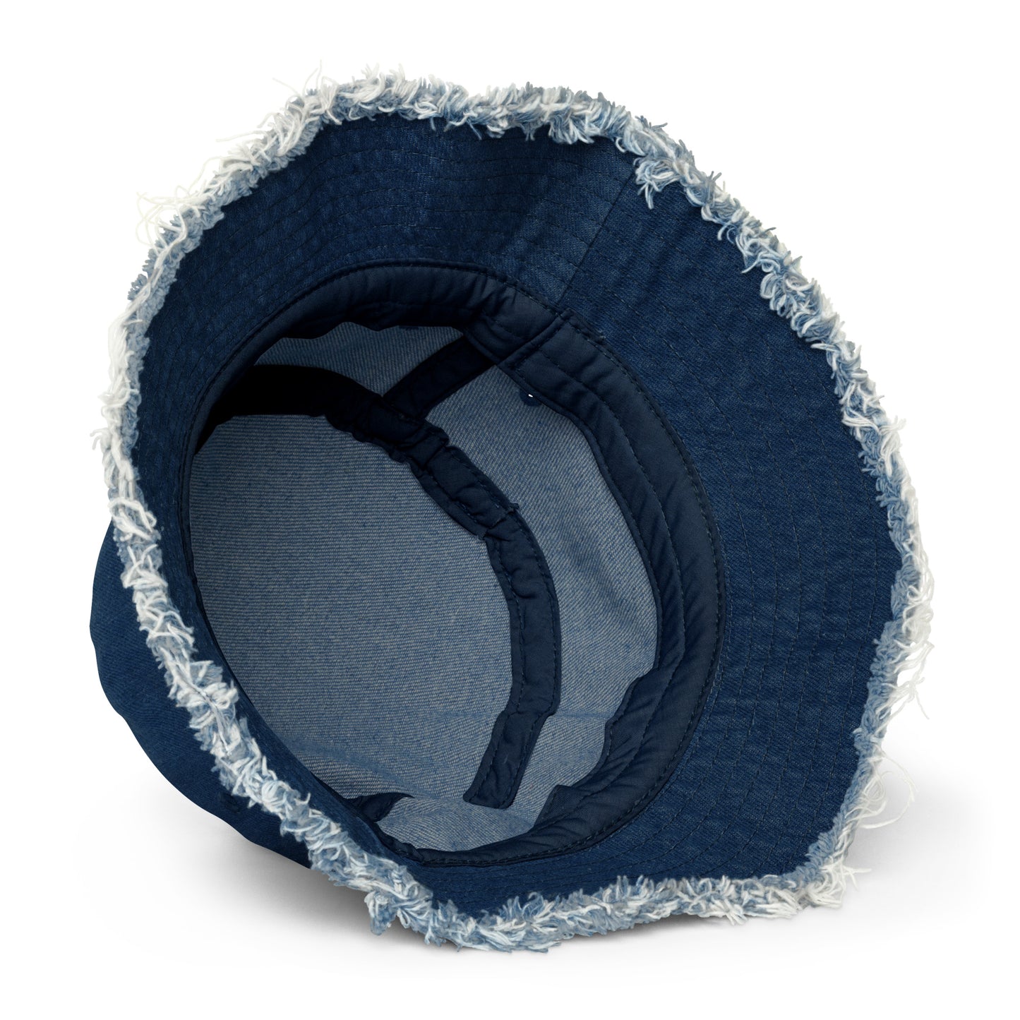 Eat Sleep Beach Distressed Denim Bucket Hat